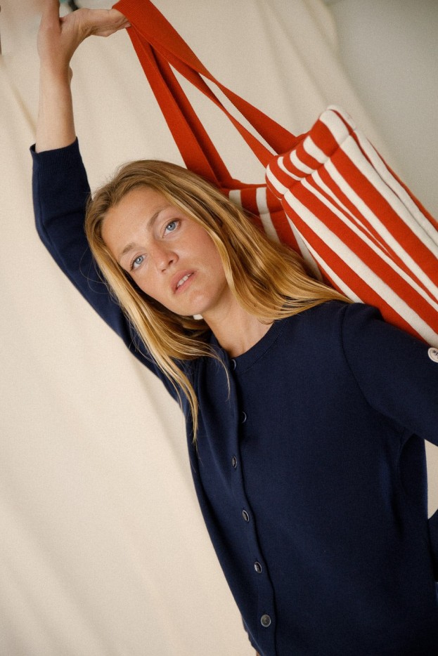 Moyen cabas rayé Gaby