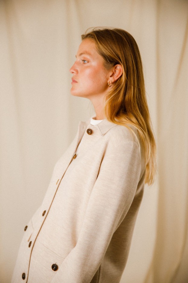 Veste droite Lola laine mérinos