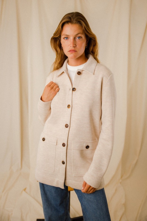 Veste droite Lola laine mérinos