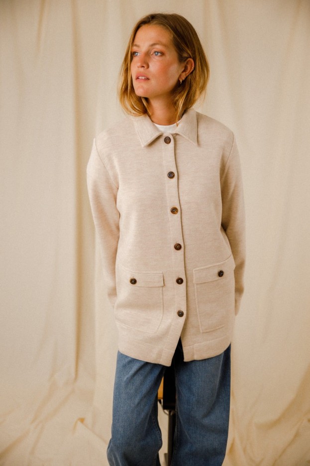 Veste droite Lola laine mérinos