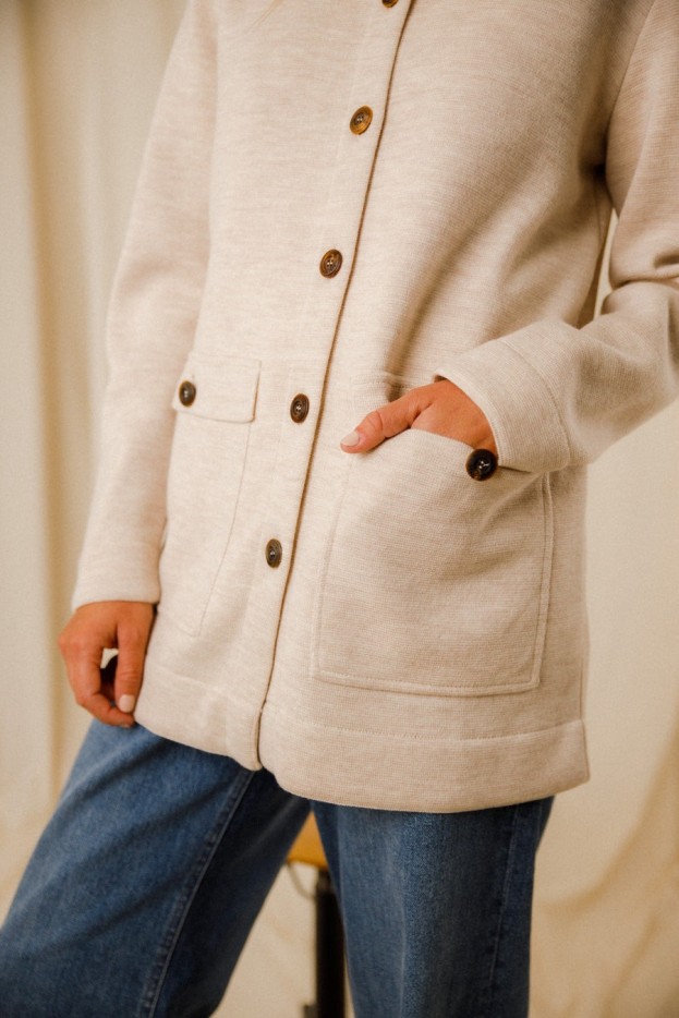 Veste droite Lola laine mérinos
