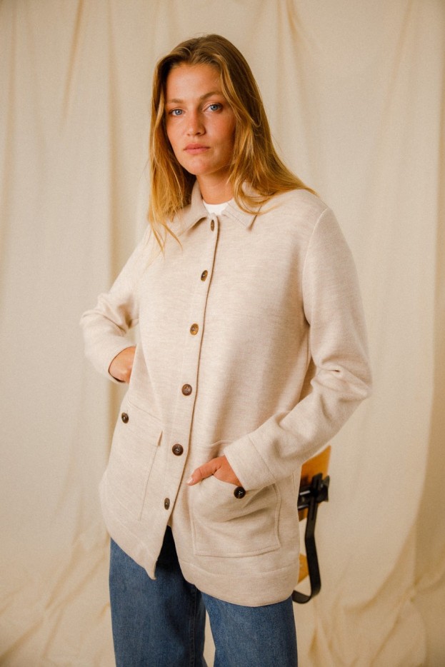 Veste droite Lola laine mérinos
