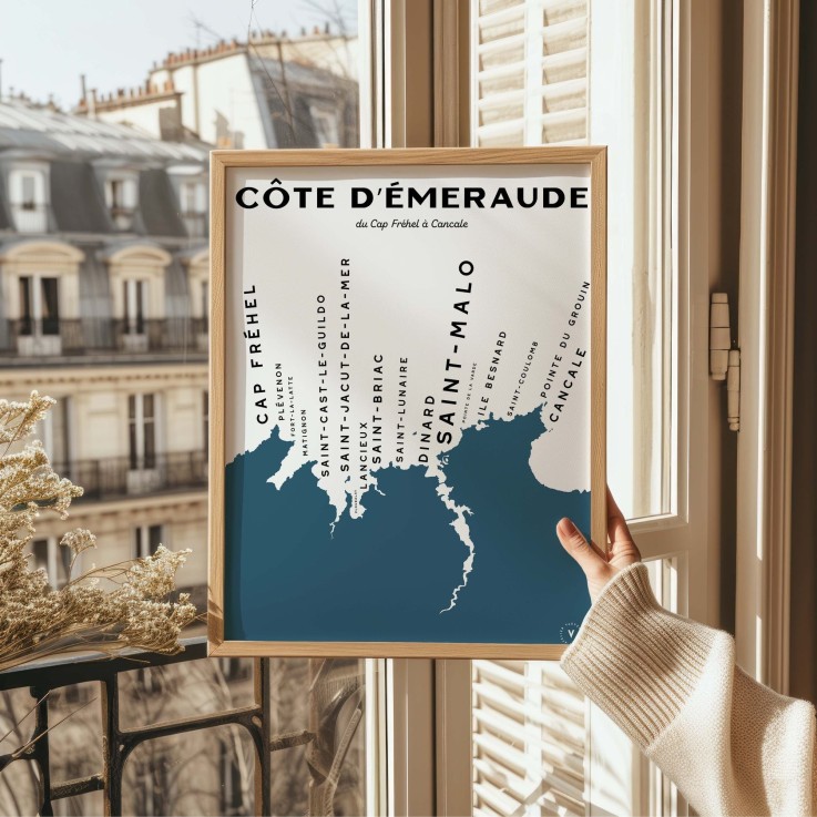 Carte de la Côte d'Emeraude