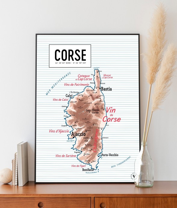 Carte vintage scolaire de...