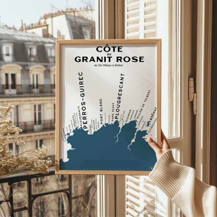 Carte de la Côte de Granit rose