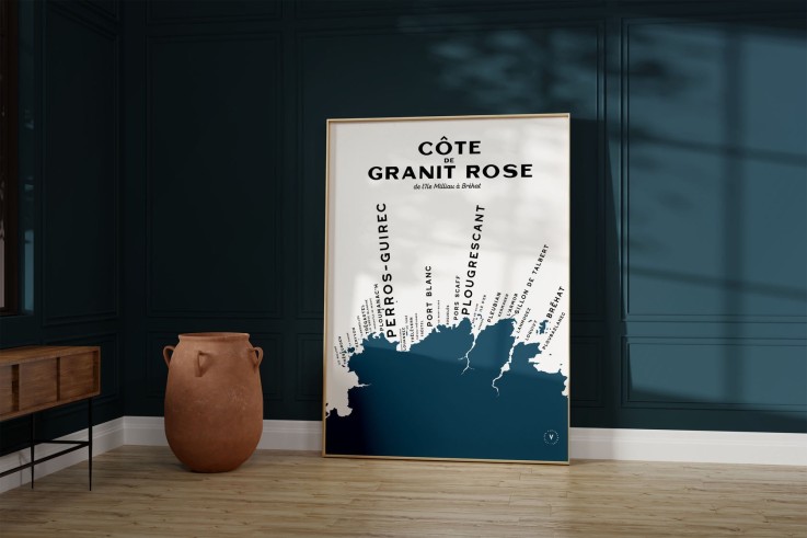 Carte de la Côte de Granit rose