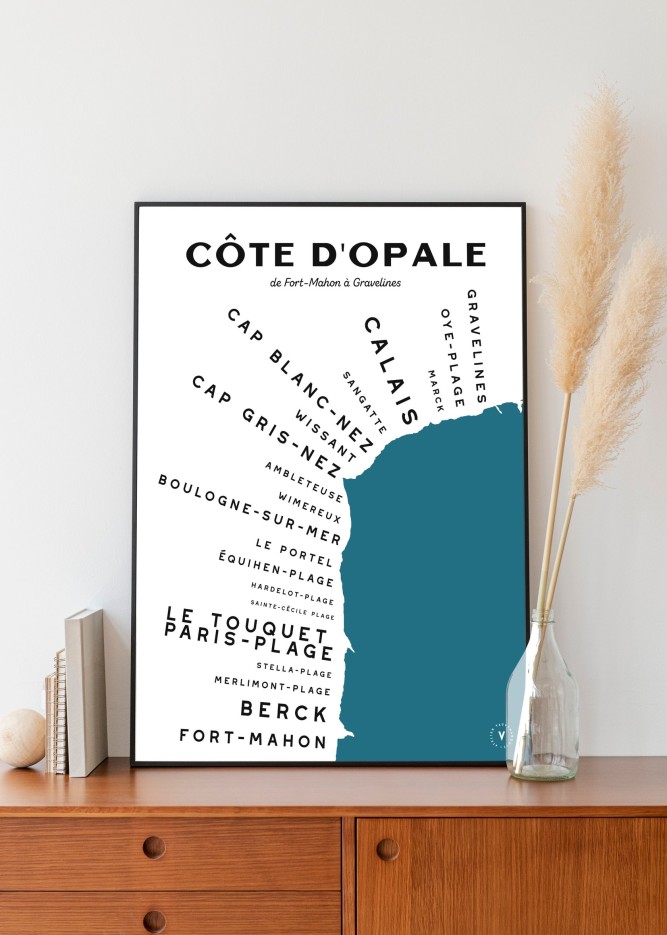 Carte de la Côte d'Opale