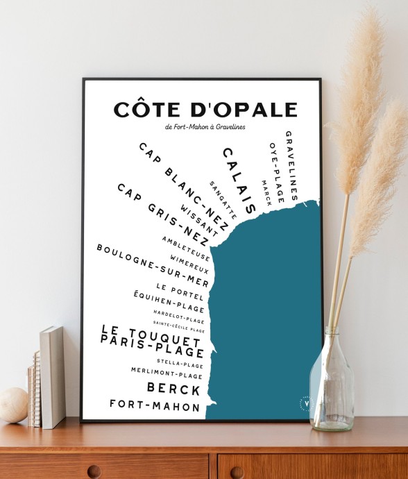 Carte de la Côte d'Opale