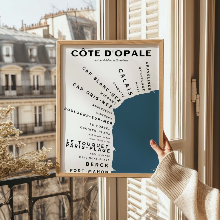 Carte de la Côte d'Opale