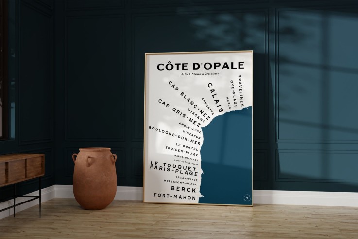 Carte de la Côte d'Opale