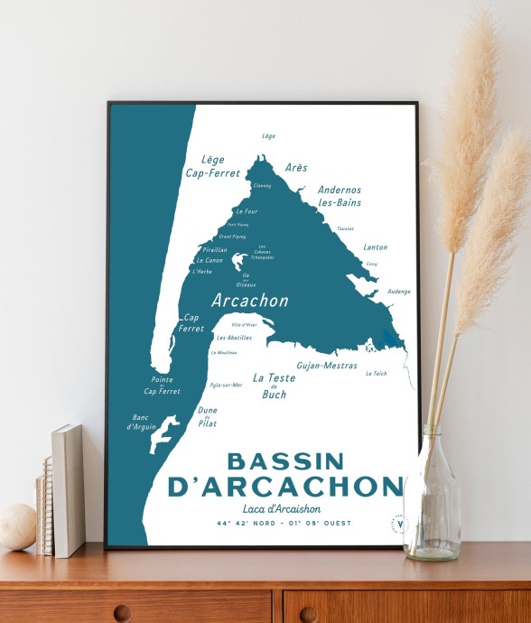Carte du Bassin d'Arcachon