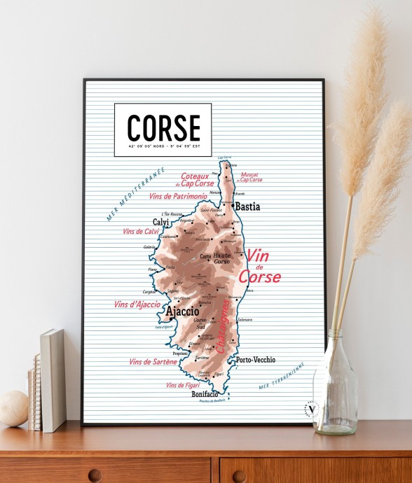 Carte vintage scolaire de...