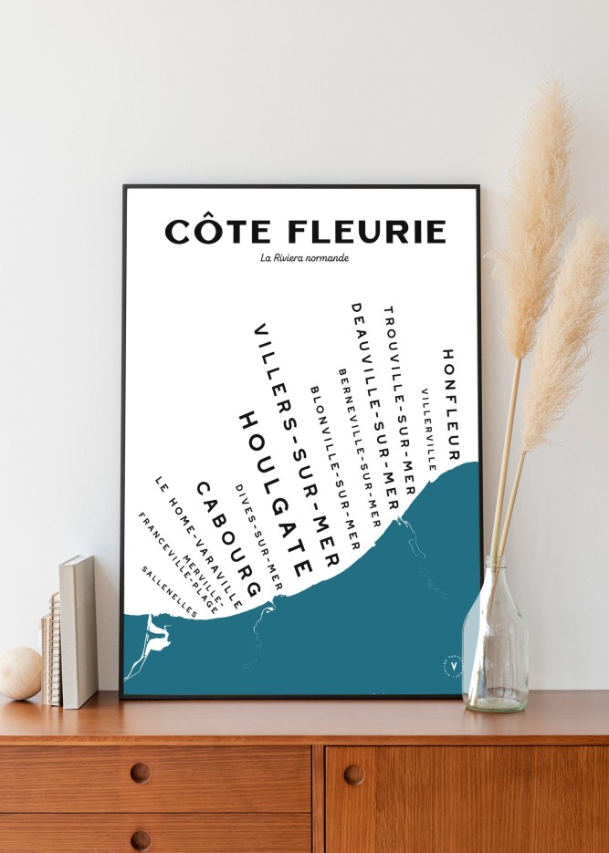 Carte de la Côte fleurie