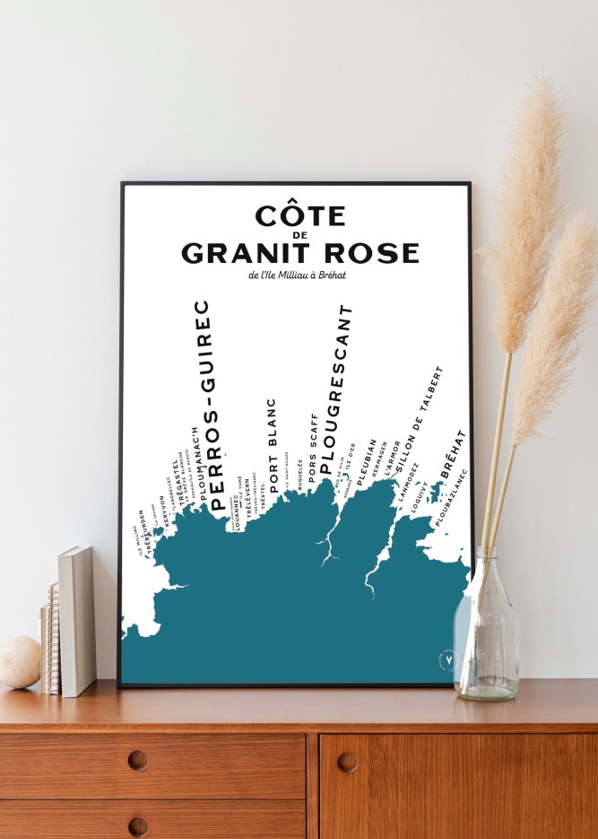 Carte de la Côte de Granit rose