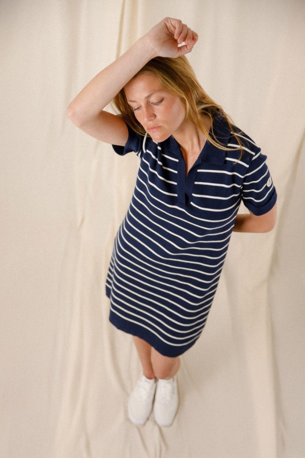 Robe longue rayée Suzie coton