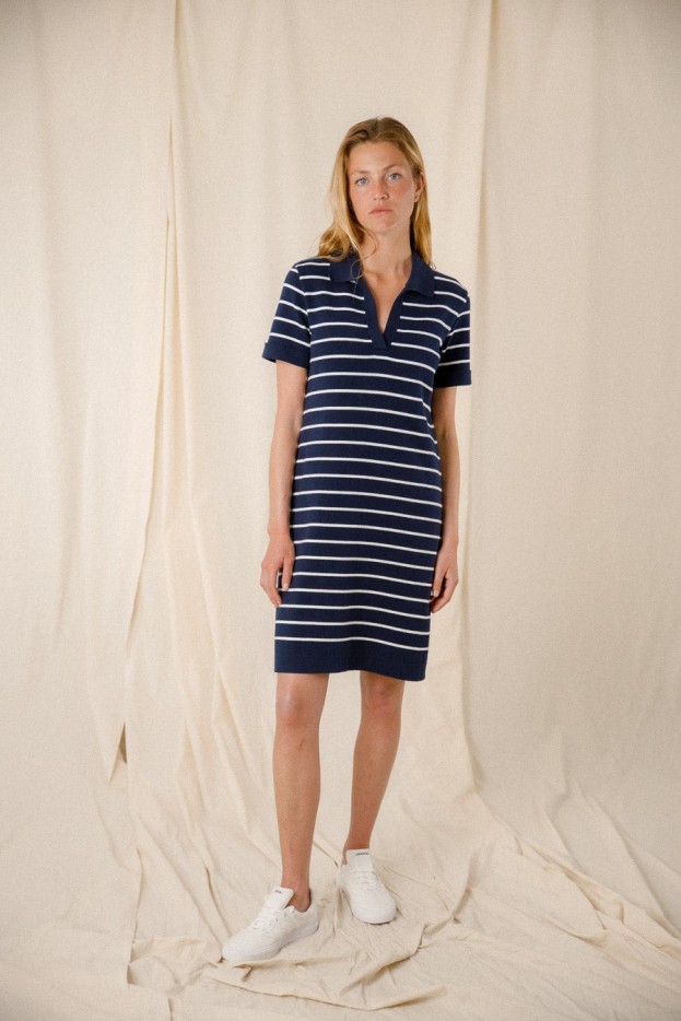 Robe longue rayée Suzie coton