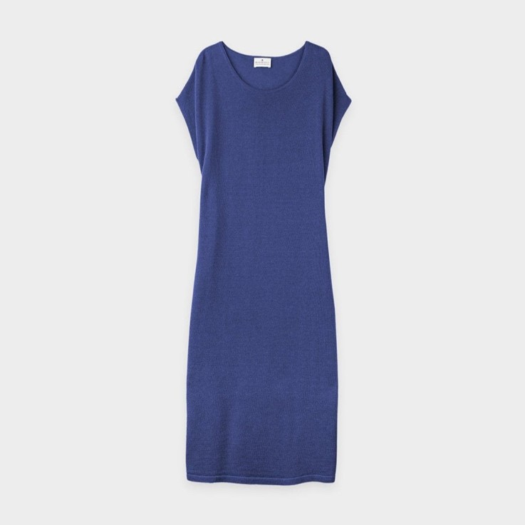 Robe ample col rond Nadia lin et coton