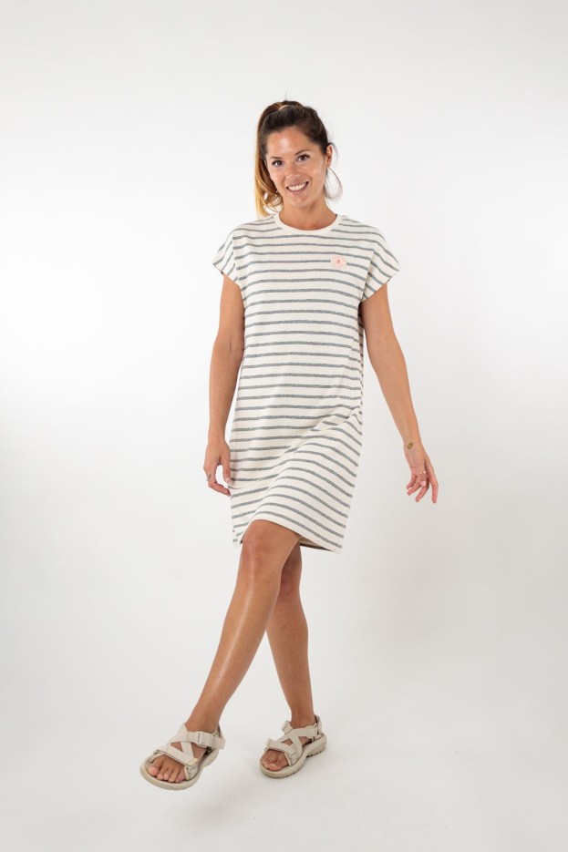Robe sans manches à rayures Domitille coton