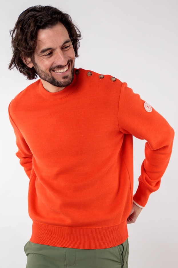 Pull marin uni Yorick coton