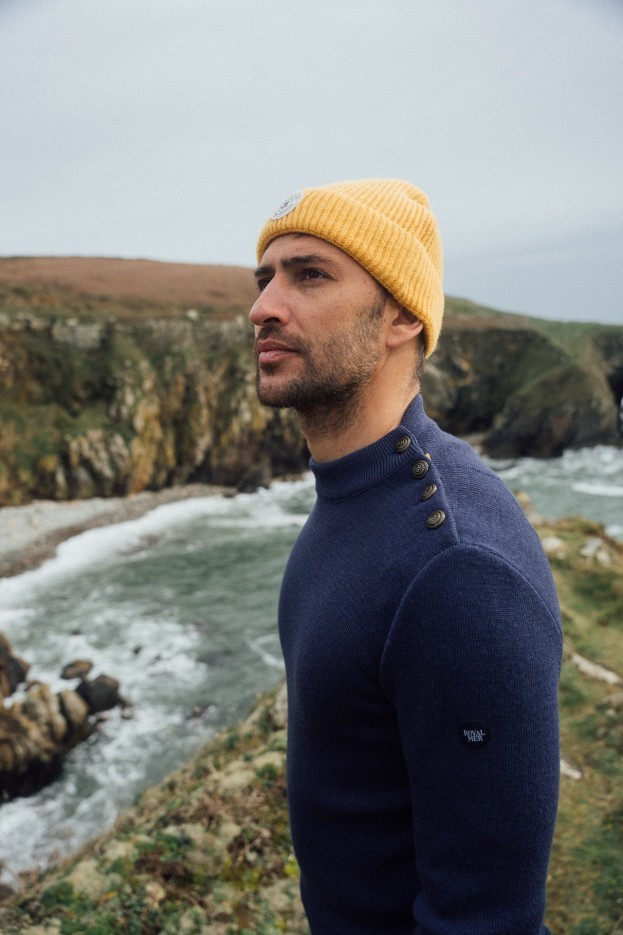 Pull marin uni Adrian 2 laine vierge