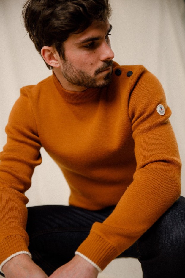 Pull Bertrand laine vierge bicolore