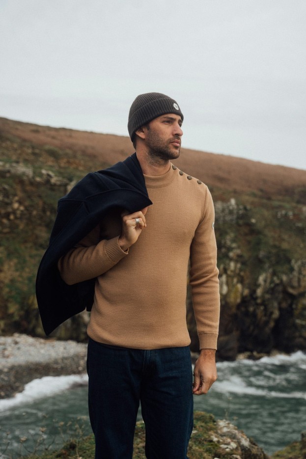 Pull marin uni Adrian 2 laine vierge