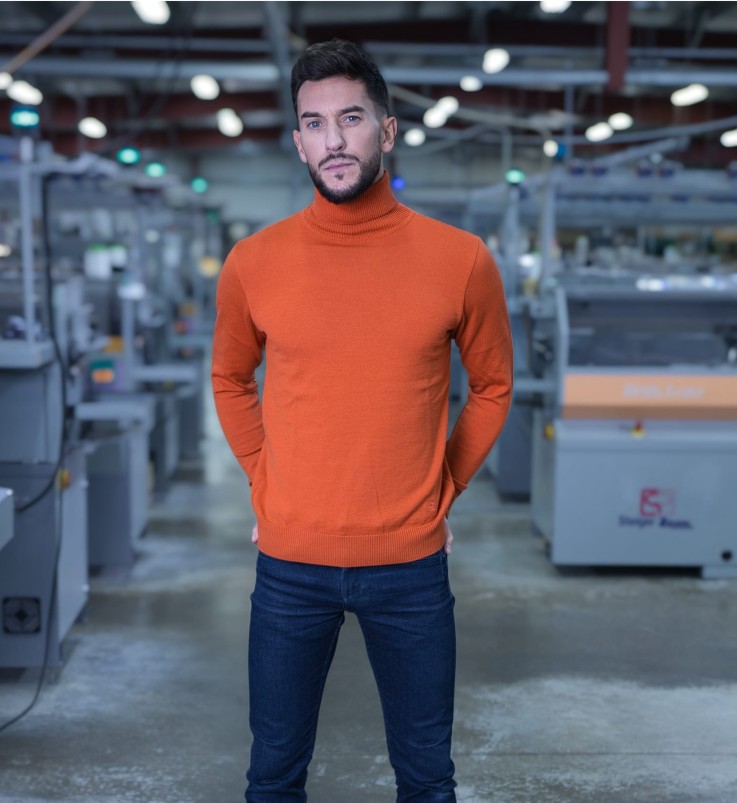 Pull col roulé extra fin Kerille laine mérinos