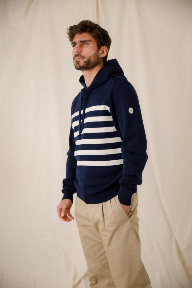 Sweat rayé unisexe Marlo laine mérinos