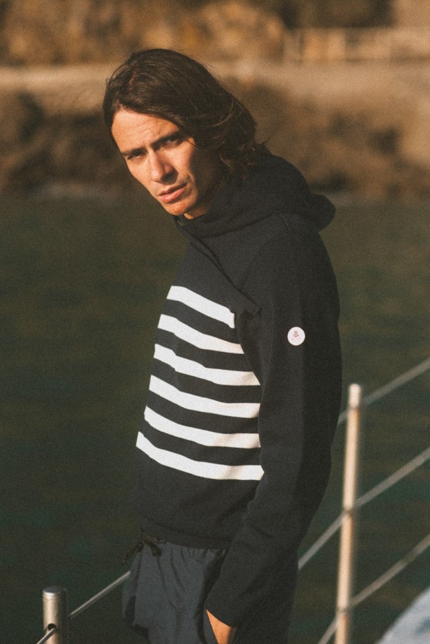 Sweat rayé unisexe Marlo laine mérinos