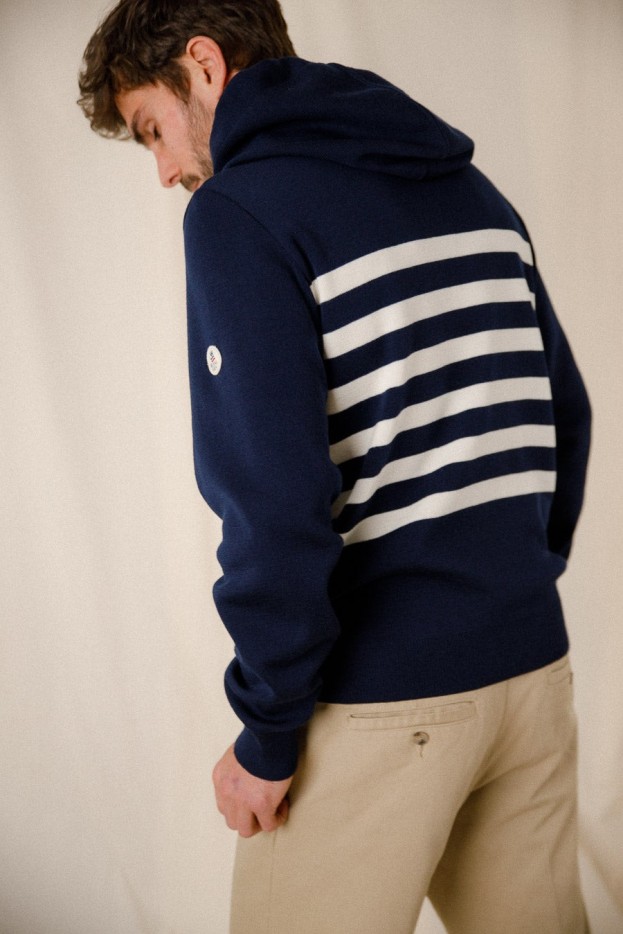 Sweat rayé unisexe Marlo laine mérinos