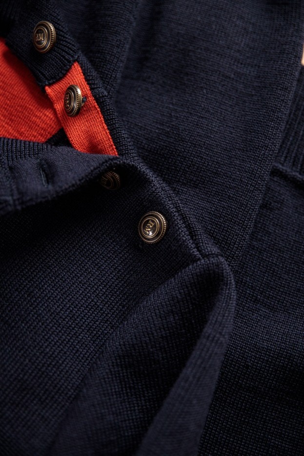 Pull marin uni Adrian C laine vierge