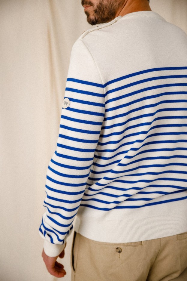 Pull marin rayé Armel laine mérinos