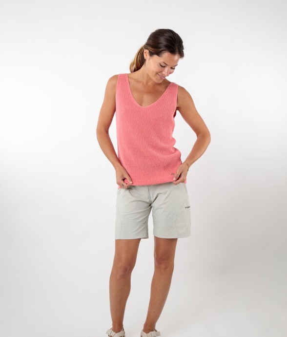 Débardeur uni col V Aurélie...