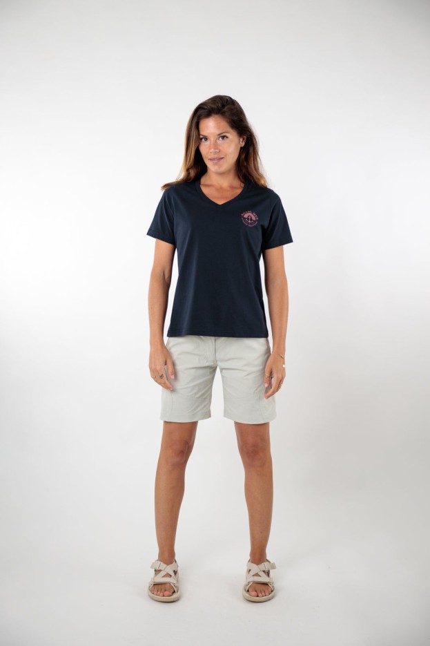 Tee-shirt ancre col V Apolline coton