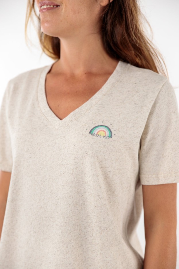 Tee-shirt arc en ciel Eva coton