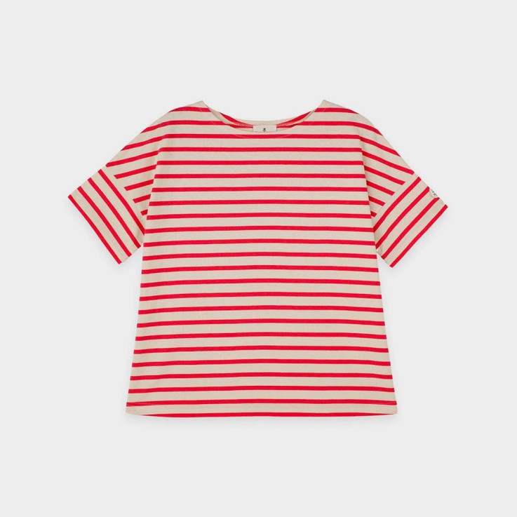 Tee-shirt rayé ample et évasé Marie coton