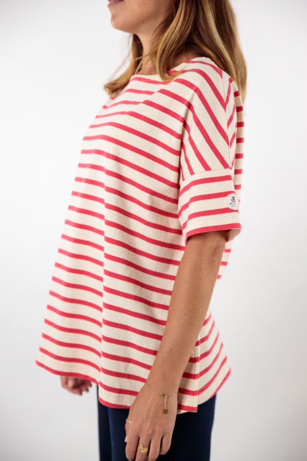 Tee-shirt rayé ample et évasé Marie coton