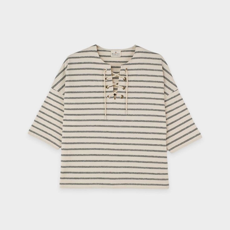 Tunique ample avec laçage Benedicte coton