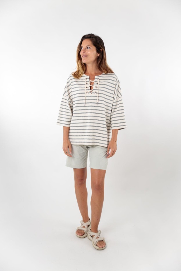 Tunique ample avec laçage Benedicte coton