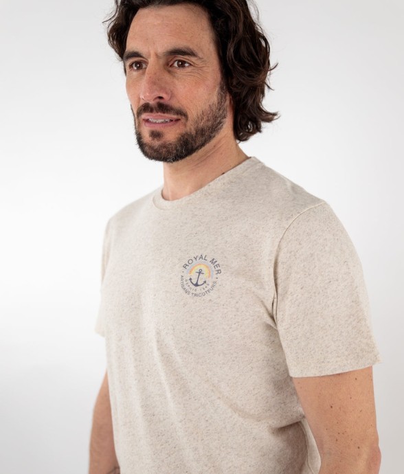 T-shirt ancre et arc en...