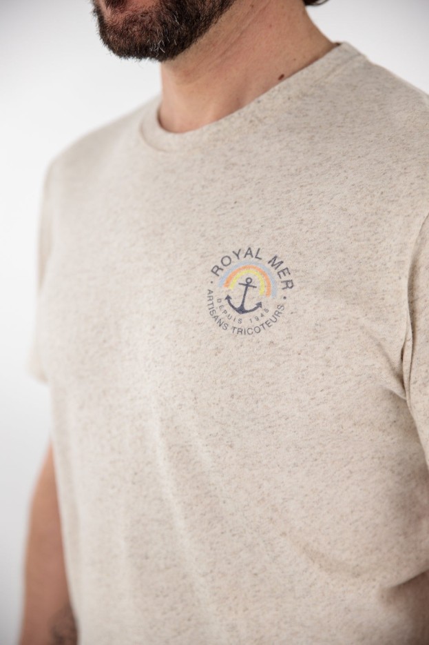T-shirt ancre et arc en ciel Eliott coton