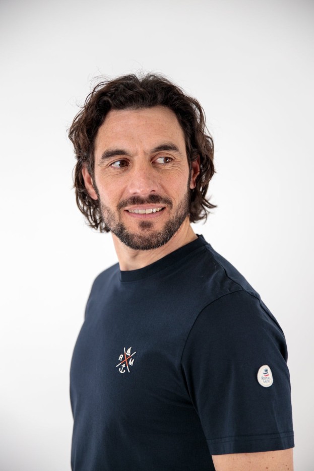 T-shirt brodé bateau et ancre Abel coton