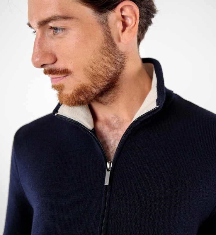 Blouson zippé unisexe Alberic U laine vierge