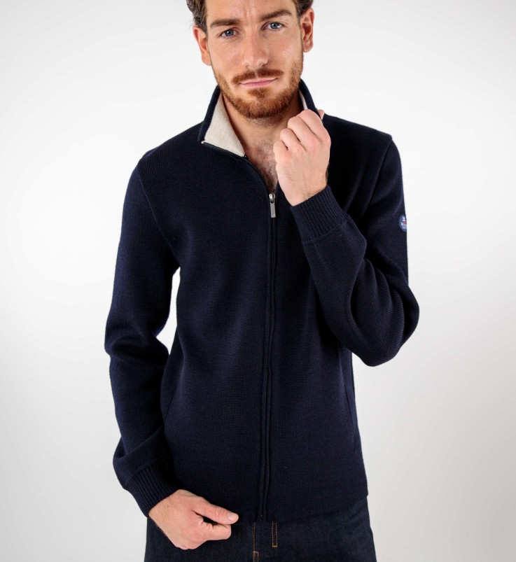 Blouson zippé unisexe Alberic U laine vierge