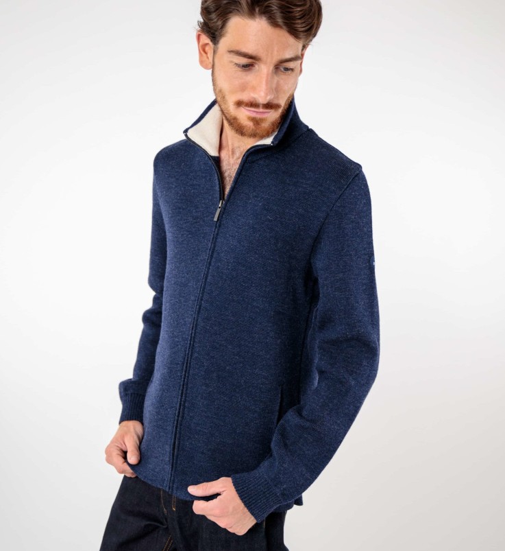 Blouson zippé unisexe Alberic U laine vierge