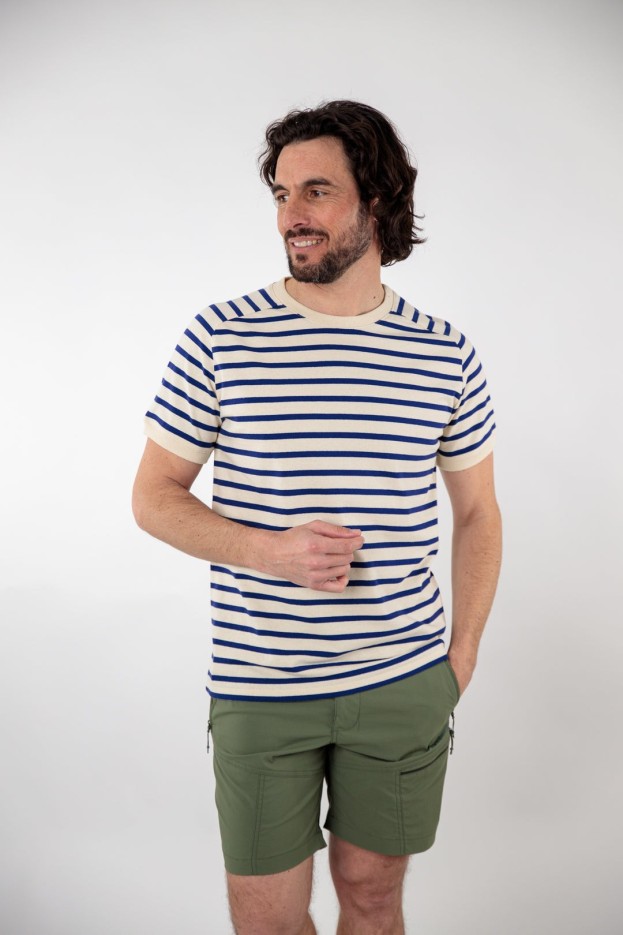 Tee-shirt rayé manche raglan Jérome coton