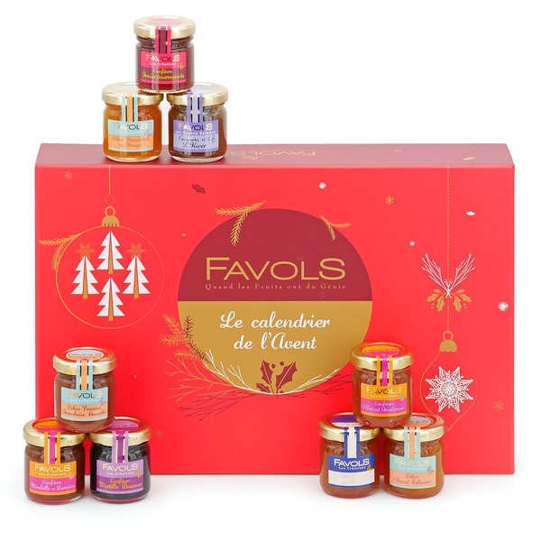 Calendrier de l'Avent Confitures Gourmandes Favols (24 pots)
