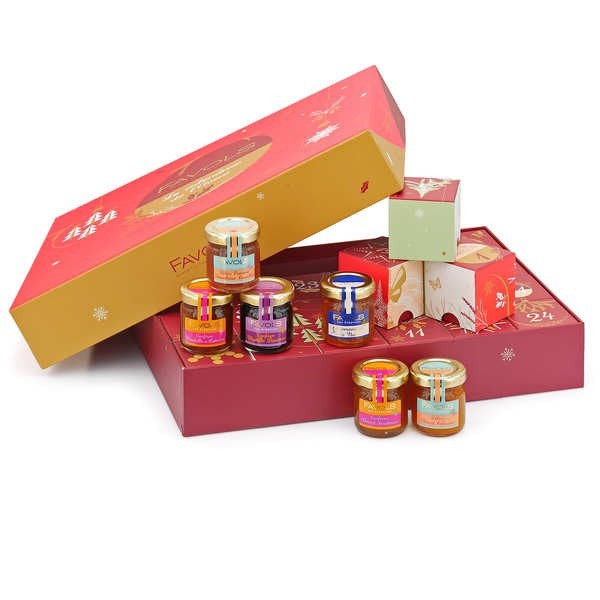 Calendrier de l'Avent Confitures Gourmandes Favols (24 pots)