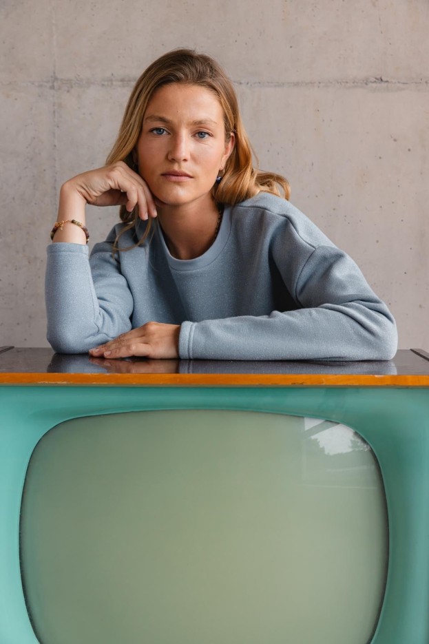 Sweat à Paillettes en Coton