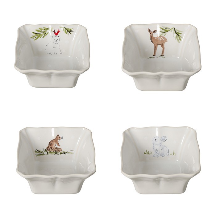 Set 4 Plats à Four Individuels Deer Friends
